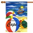 thumbnail image 1 of Toland Home Garden Beach Balls-Welcome to Cape Cod summer Beach Flag Double Sided 28x40 Inch, 1 of 5