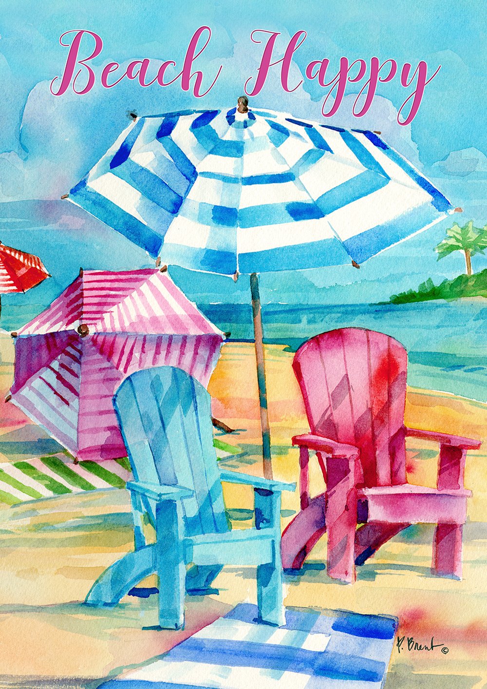 Toland Home Garden Beach Days Beach summer Flag Double Sided 12x18 Inch ...