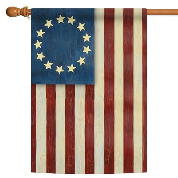 Toland Home Garden Betsy Ross Patriotic American Flag Double Sided 28x40 Inch
