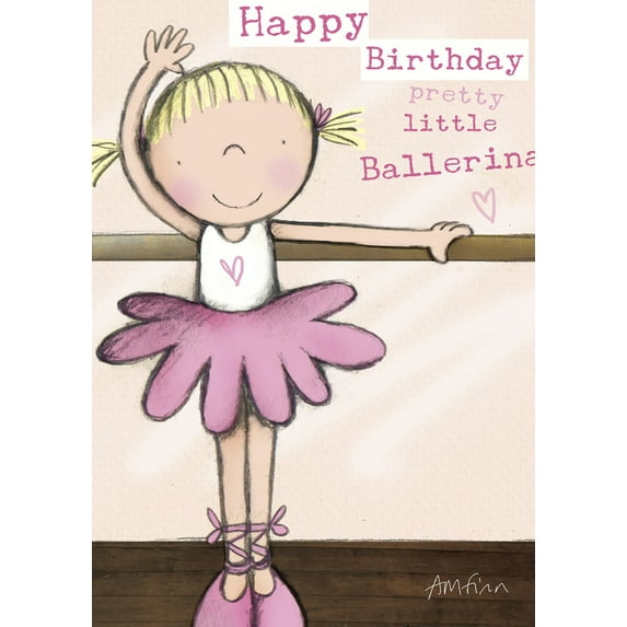 Toland Home Garden Birthday Ballerina party Birthday Flag Double Sided 12x18 Inch