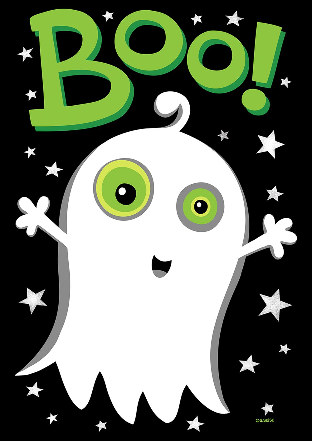 Toland Home Garden Boo Ghost Halloween Flag Double Sided 12x18 Inch - image 1 of 5