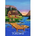 thumbnail image 1 of Toland Home Garden Cabin on the Lake Welcome summer Flag Double Sided 28x40 Inch, 1 of 5