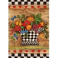 thumbnail image 1 of Toland Home Garden Checkerboard Bouquet Flower Fall Flag Double Sided 12x18 Inch, 1 of 5