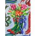 thumbnail image 1 of Toland Home Garden Christmas Cactus Boots Flower Christmas Flag Double Sided 28x40 Inch, 1 of 5