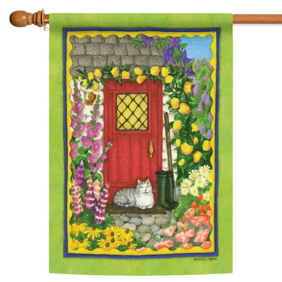 Toland Home Garden Cottage Kitty House Flag