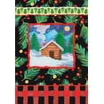 thumbnail image 1 of Toland Home Garden Cozy Cabin Rustic Winter Flag Double Sided 28x40 Inch, 1 of 5