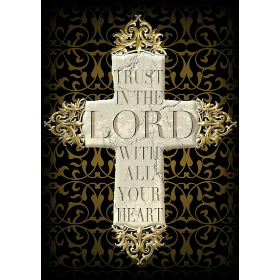 Toland Home Garden Cross Cross Christian Flag Double Sided 12x18 Inch