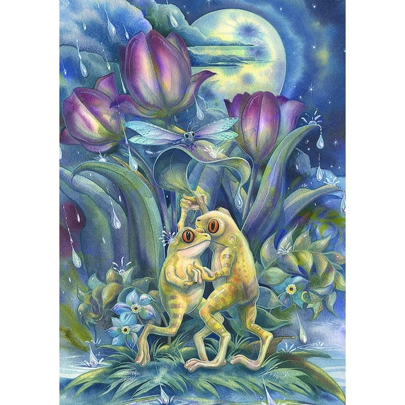 Toland Home Garden Dancing Frogs Flower Frog Flag Double Sided 12x18 Inch