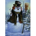 thumbnail image 1 of Toland Home Garden Dapper Snowman Winter Flag Double Sided 28x40 Inch, 1 of 5