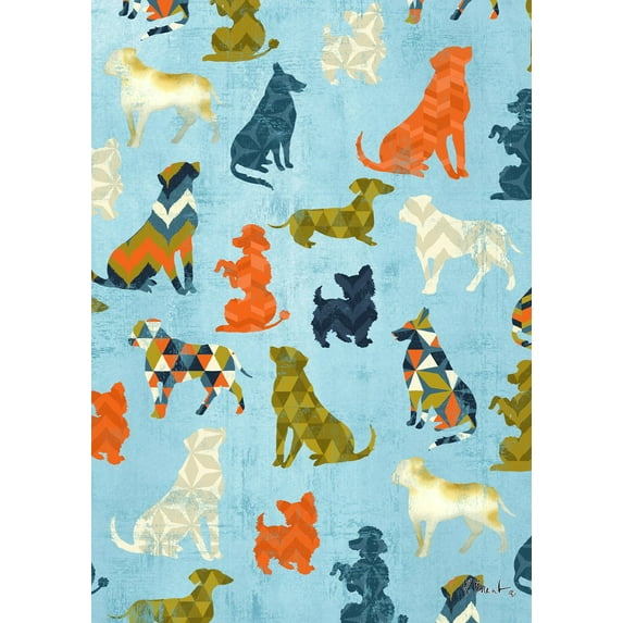 Toland Home Garden Dog Pattern Dogs Dog Flag Double Sided 12x18 Inch