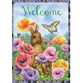 thumbnail image 1 of Toland Home Garden Easter Bunny Poppy Flowers Outdoor House Flag 40" x 28", 1 of 5
