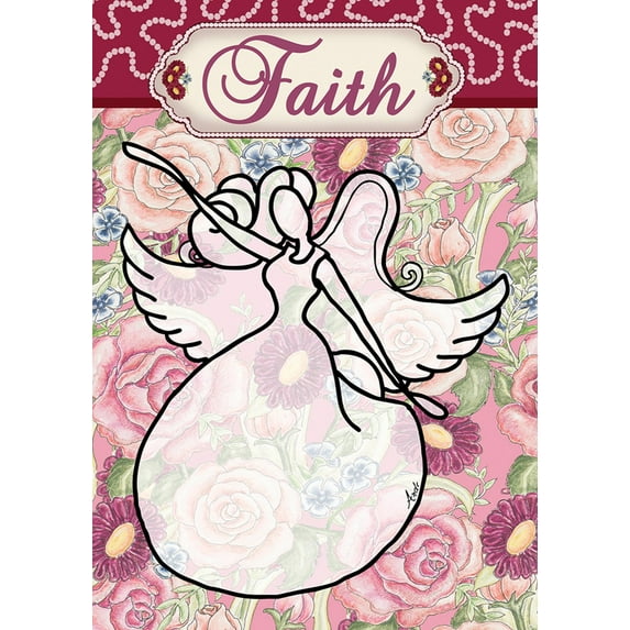 Toland Home Garden Faith Angel Angel Christian Flag Double Sided 12x18 Inch