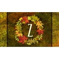 thumbnail image 1 of Toland Home Garden Fall Wreath Monogram Z Personalized Fall Door Mat 18x30 Inch Doormat, 1 of 6