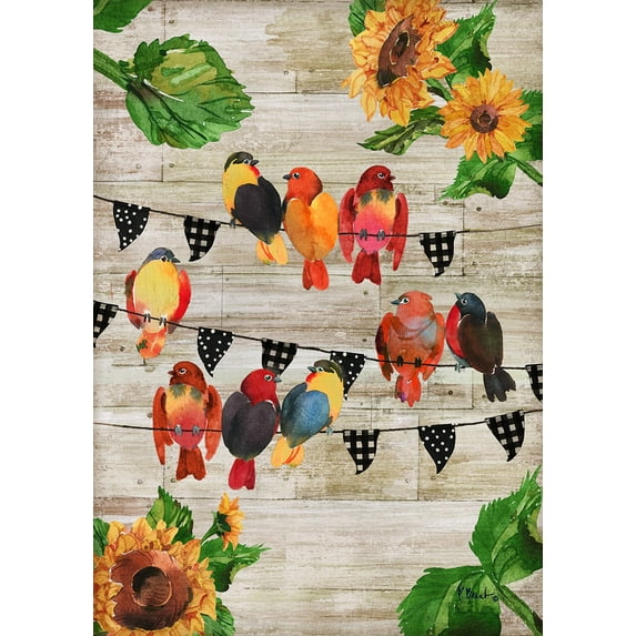 Toland Home Garden Farmhouse Birds House Flag