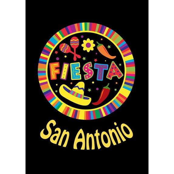Toland Home Garden Fiesta Pin - San Antonio Party Cinco de Mayo Flag Double Sided 28x40 Inch