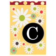 thumbnail image 1 of Toland Home Garden Floral Monogram-C Personalized Flower Flag Double Sided 12x18 Inch, 1 of 2
