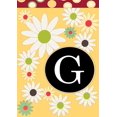 thumbnail image 1 of Toland Home Garden Floral Monogram G Outdoor House Flag 40" x 28", 1 of 5