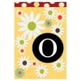 thumbnail image 1 of Toland Home Garden Floral Monogram-O Personalized Flower Flag Double Sided 28x40 Inch, 1 of 2