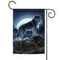 thumbnail image 1 of Toland Home Garden Full Moon Wolf Wolf Flag Double Sided 12x18 Inch, 1 of 5