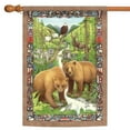 thumbnail image 1 of Toland Home Garden Grizzly Bear Wilderness Outdoor House Flag 40" x 28", 1 of 4