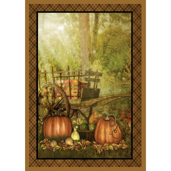 Toland Home Garden Harvest Welcome Halloween Fall Flag Double Sided 28x40 Inch