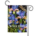thumbnail image 1 of Toland Home Garden Iris And Dragonfly Flower Welcome Flag Double Sided 12x18 Inch, 1 of 5