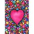 thumbnail image 1 of Toland Home Garden Kaleidoscope Heart Valentines Day Valentine Garden Flag Double Sided 28x40 Inch, 1 of 5