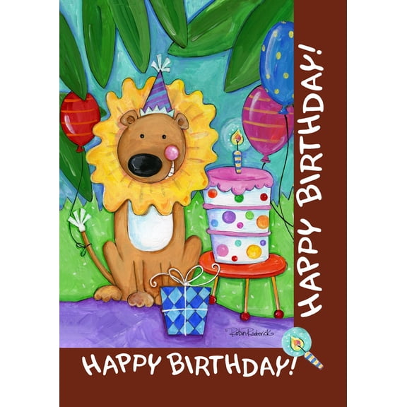 Toland Home Garden Lion Cake House Flag