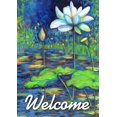 thumbnail image 1 of Toland Home Garden Lotus Welcome Flower Spring Flag Double Sided 28x40 Inch, 1 of 5