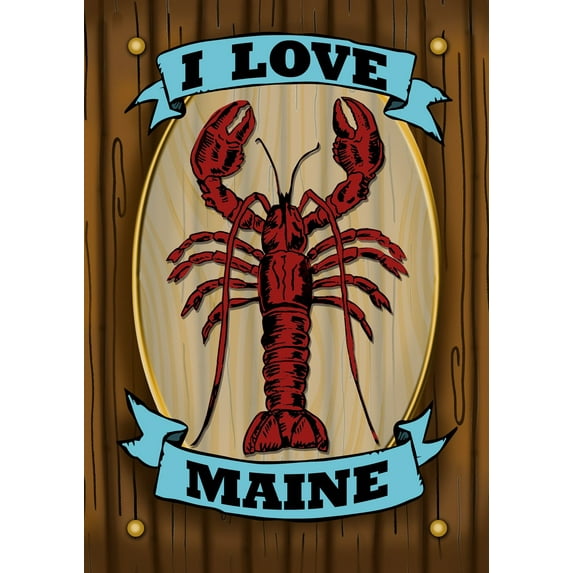 Toland Home Garden Maine Lobster Sign House Flag