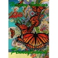 thumbnail image 1 of Toland Home Garden Monarch Madness-Hershey Gardens Pennsylvania Butterfly Flower Flag Double Sided 28x40 Inch, 1 of 5