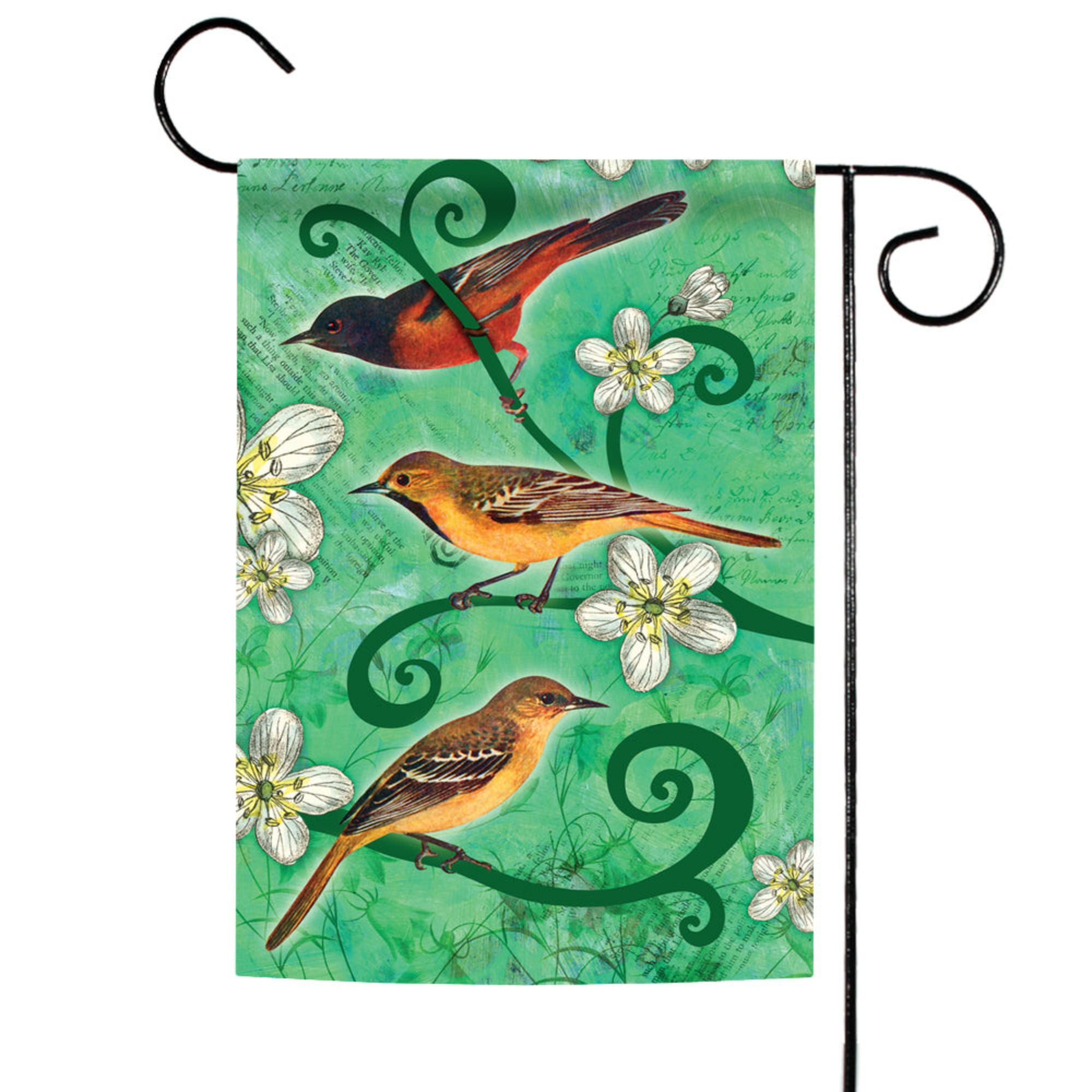 Baltimore Orioles Garden Flag 12x18 Two Sided Outdoor Yard