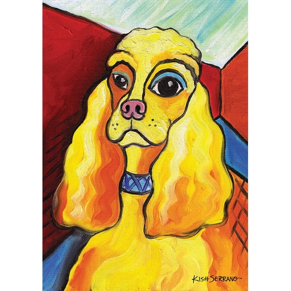 Toland Home Garden Pawcasso-Cocker Spaniel Cocker Spaniel Dog Flag Double Sided 12x18 Inch