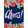 thumbnail image 1 of Toland Home Garden Pink Floral Cheers Flower Cheers Flag Double Sided 12x18 Inch, 1 of 5