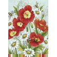 thumbnail image 1 of Toland Home Garden Poppies & Daisies Flower Flag Double Sided 28x40 Inch, 1 of 5