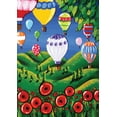 thumbnail image 1 of Toland Home Garden Green and Red Poppy the Balloons Outdoor Garden Flag 18" x 12.5", 1 of 5