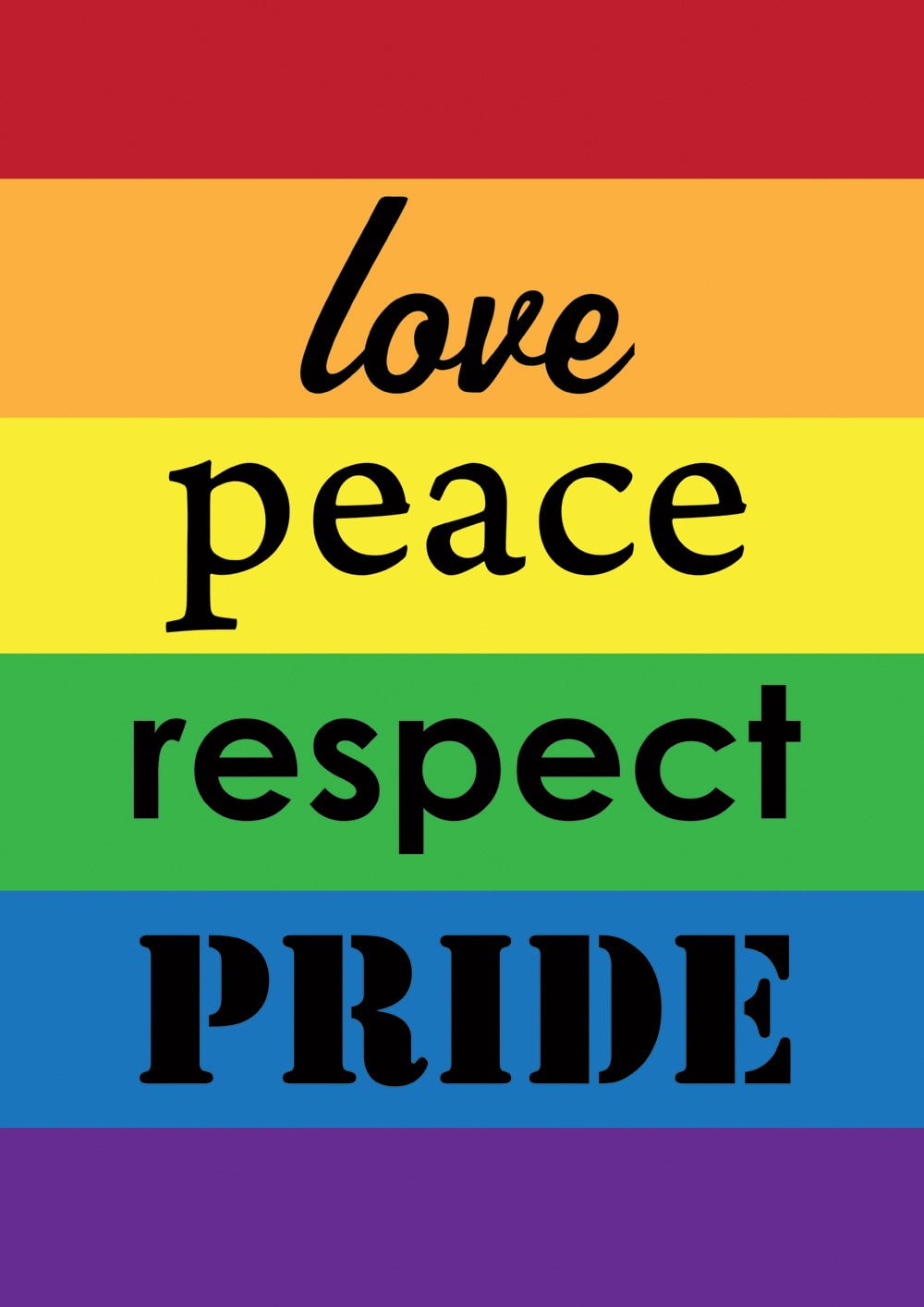 Rainbow Pride Double Sided Polyester Garden Flag 28x40 Inch