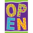 thumbnail image 1 of Toland Home Garden Purple Open Advertising Business Flag Double Sided 12x18 Inch, 1 of 5