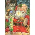 thumbnail image 1 of Toland Home Garden Santa and Kittens Stocking Christmas Flag Double Sided 12x18 Inch, 1 of 5