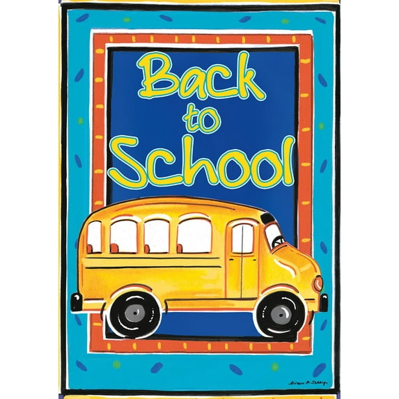 Toland Home Garden School Bussin' Teacher Classroom Flag Double Sided 12x18 Inch