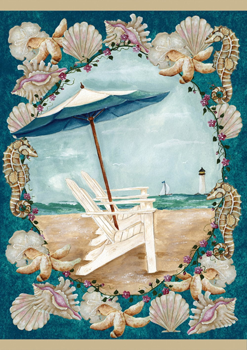 Toland Home Garden Seabreeze Beach summer Flag Double Sided 28x40 Inch ...