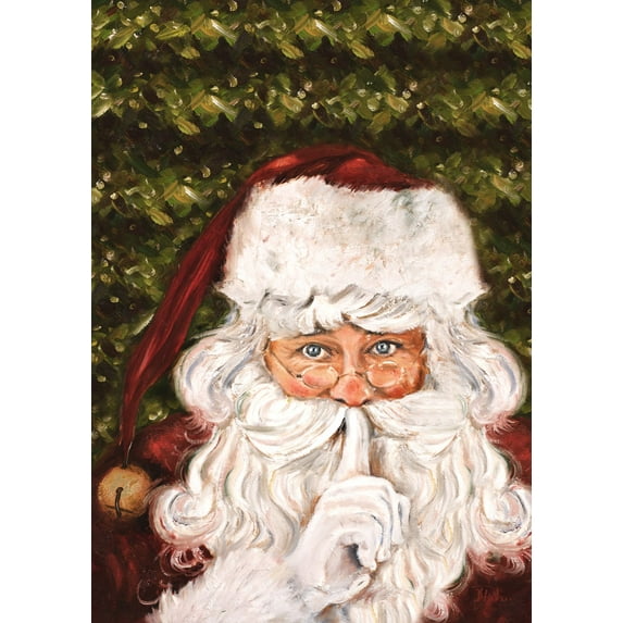 Toland Home Garden Secret Santa Christmas Flag Double Sided 28x40 Inch