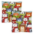 thumbnail image 1 of Toland Home Garden Set of 2 Cat Caroling Winter Pillow Covers 18x18 Inch Cats Throw Pillows, 1 of 4