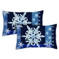 thumbnail image 1 of Toland Home Garden Set of 2 Cool Snowflakes Winter Pillow Covers 12x18 Inch Snowflake Throw Pillows, 1 of 4