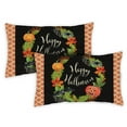 thumbnail image 1 of Toland Home Garden Set of 2 Halloween Wreath Halloween Pillow Covers 12x18 Inch Jack O Lantern Throw Pillows, 1 of 4