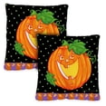 thumbnail image 1 of Toland Home Garden Set of 2 Happy Halloween Halloween Pillow Covers 18x18 Inch Fall Throw Pillows, 1 of 4