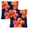 thumbnail image 1 of Toland Home Garden Set of 2 Happy Hibiscus Summer Pillow Covers 18x18 Inch Flower Throw Pillows, 1 of 4