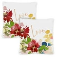 thumbnail image 1 of Toland Home Garden Set of 2 Love Blooms Spring Pillow Covers 18x18 Inch Flower Throw Pillows, 1 of 4