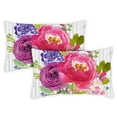 thumbnail image 1 of Toland Home Garden Set of 2 Painted Petals Spring Pillow Covers 12x18 Inch Flower Throw Pillows, 1 of 4