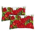 thumbnail image 1 of Toland Home Garden Set of 2 Rosette Blooms Spring Pillow Covers 12x18 Inch Flower Throw Pillows, 1 of 4